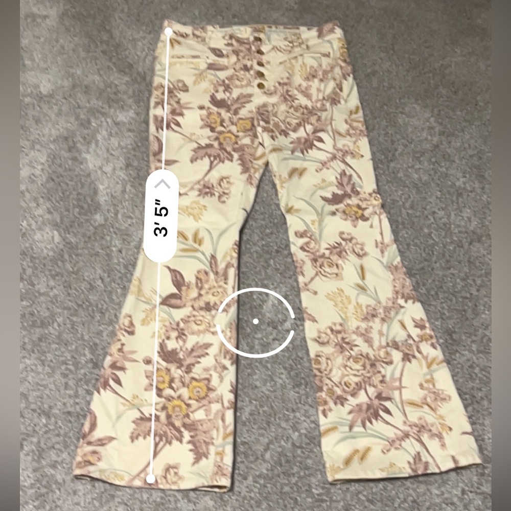 Anthropologie Pilcro & The Letterpress The High Rise Trouser Bootcut Floral Sz30 - Picture 9 of 13